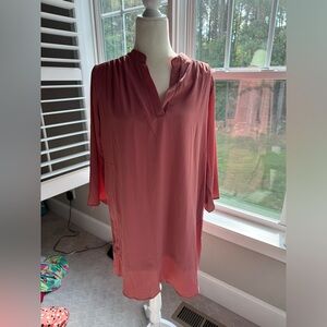 Women’s S lined pink 3/4 sleeve boutique dress NWOT